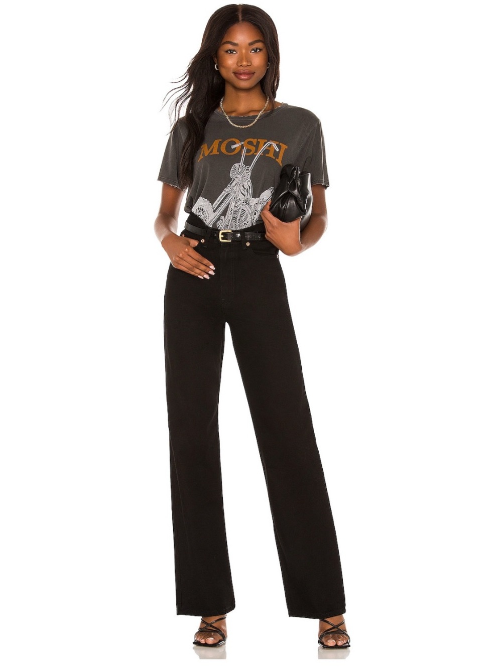 Dr. Denim Wide Leg High-Rise Jeans - Black